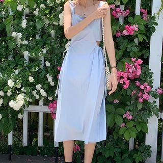 Cut Out Strappy Midi A-line Dress