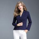 Double-breasted Plain Blazer