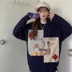 Poker Card Print Sweater