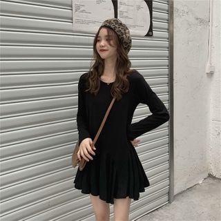 Asymmetrical Long-sleeve Dress