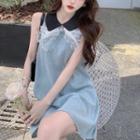 Sleeveless Collar Top / Mini A-line Dress