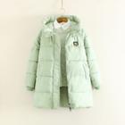 Patched Hooded Padded Coat