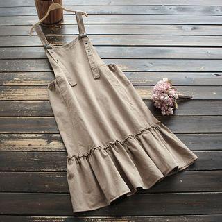 Frill Trim A-line Pinafore Dress