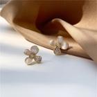 Rhinestone Alloy Flower Earring 1 Pair - Earring - One Size