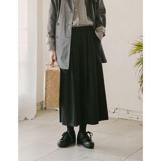 Band-waist Cotton Maxi Culottes