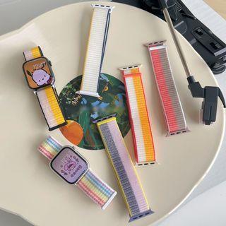 Color Block Self Adhesive Apple Watch Band (various Designs)