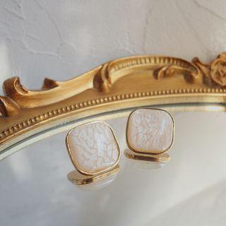 Square Stud Earring 1 Pair - As Shown In Figure - One Size