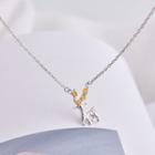 Deer Necklace Silver & Yellow - One Size