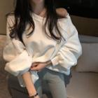 Oversized Plain Pullover In 4 Colors