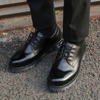 Faux-leather Patent Oxfords