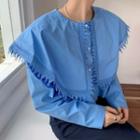 Collared Blouse Blue - One Size
