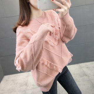 Lace Overlay Sweater