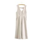 V-neck Wide Leg Jumpsuit