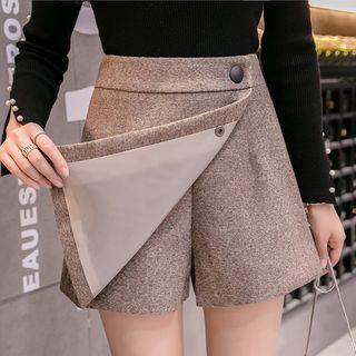 Breasted Wide Leg Shorts