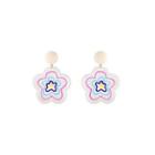 Star Resin Dangle Earring 1 Pair - White - One Size