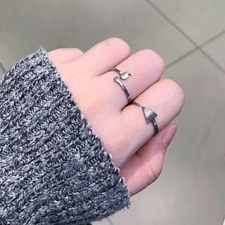 Arrow / Comma Stainless Steel Open Ring