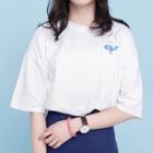 Whale Embroidered Elbow Sleeve T-shirt