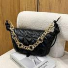 Chain Strap Quilted Hobo Bag
