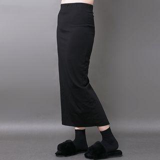 Back-slit Midi Skirt