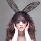 Lace Bunny Ears Veiled Headband