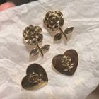 Rose / Heart Earrings