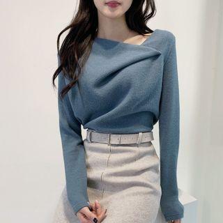 Asymmetrical Plain Sweater