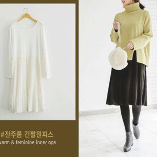 Accordion-pleat Chiffon Dress