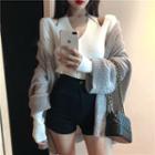 Cut Out V-neck Knit Top