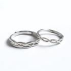 Couple Matching 925 Sterling Silver Twisted Ring