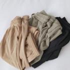 Plain Drawstring Gathered Cuff Pants
