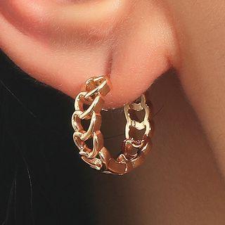 Chunky Chain Alloy Hoop Earring (various Designs)