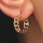 Chunky Chain Alloy Hoop Earring (various Designs)