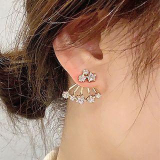 Cz Star Ear Jacket 1 Pair - One Size