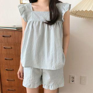 Plaid Loungewear Top / Shorts / Dress / Set