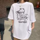 Short-sleeve Cartoon Hipo Print T-shirt