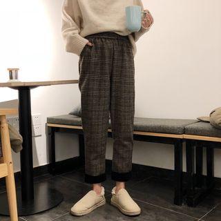 Ankle-length Plaid Pants