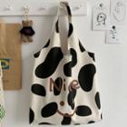 Milk Cow Print Canvas Tote Bag Nice - Off-white - One Size