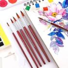 Set Of 6: Watercolor Paint Brush G1106 - Red - One Size