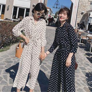 Polka Wide Leg Jumpsuit