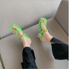 Block-heel Chained Flip Flops