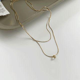 Freshwater Pearl Tiered Chain Necklace