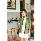 Flap-pocket Snap-button Jacket