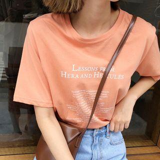 Letter-print Boxy T-shirt