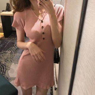 Lettuce Edge Short-sleeve Mini A-line Dress