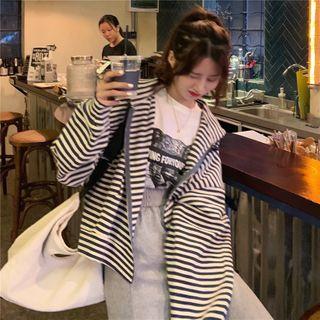 Striped Hooded Jacket Stripe - One Size