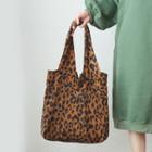 Leopard Print Tote Bag Coffee - One Size