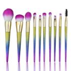 Set Of 10: Gradient Print Handle Makeup Brush As Shown In Figure - One Size