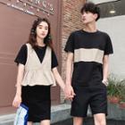 Couple Matching Short-sleeve T-shirt / T-shirt Dress / Shorts / Vest / Set