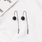 Matte Bead & Bar Dangle Earring 1 Pair - As Shown In Figure - One Size