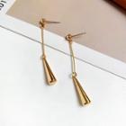 Clone Drop Sterling Silver Ear Stud 1 Pair - Gold - One Size